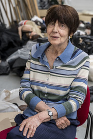 France, Hauts de Seine, Malakoff, the artist Annette Messager in her studio