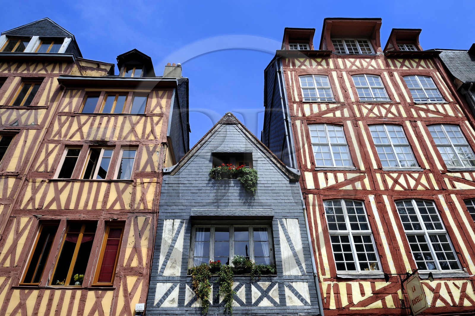 France, Seine-Maritime (76), Rouen, la rue médiévale Martainville qui longe l'église Saint-Maclou