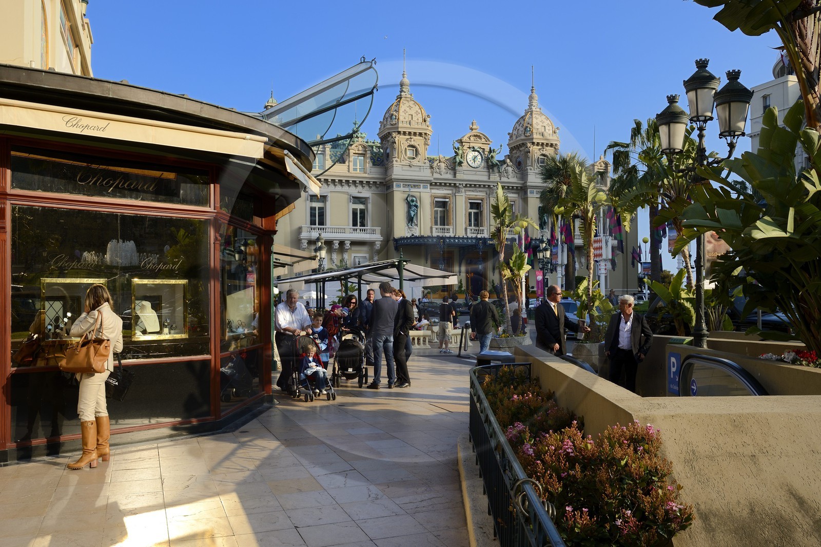 Principality of Monaco, Monaco, Societe des Bains de Mer de Monaco, Place du Casino (Casino square), Chopard jewelry and casino, Compulsory Mention : Societe des Bains de Mer de Monaco