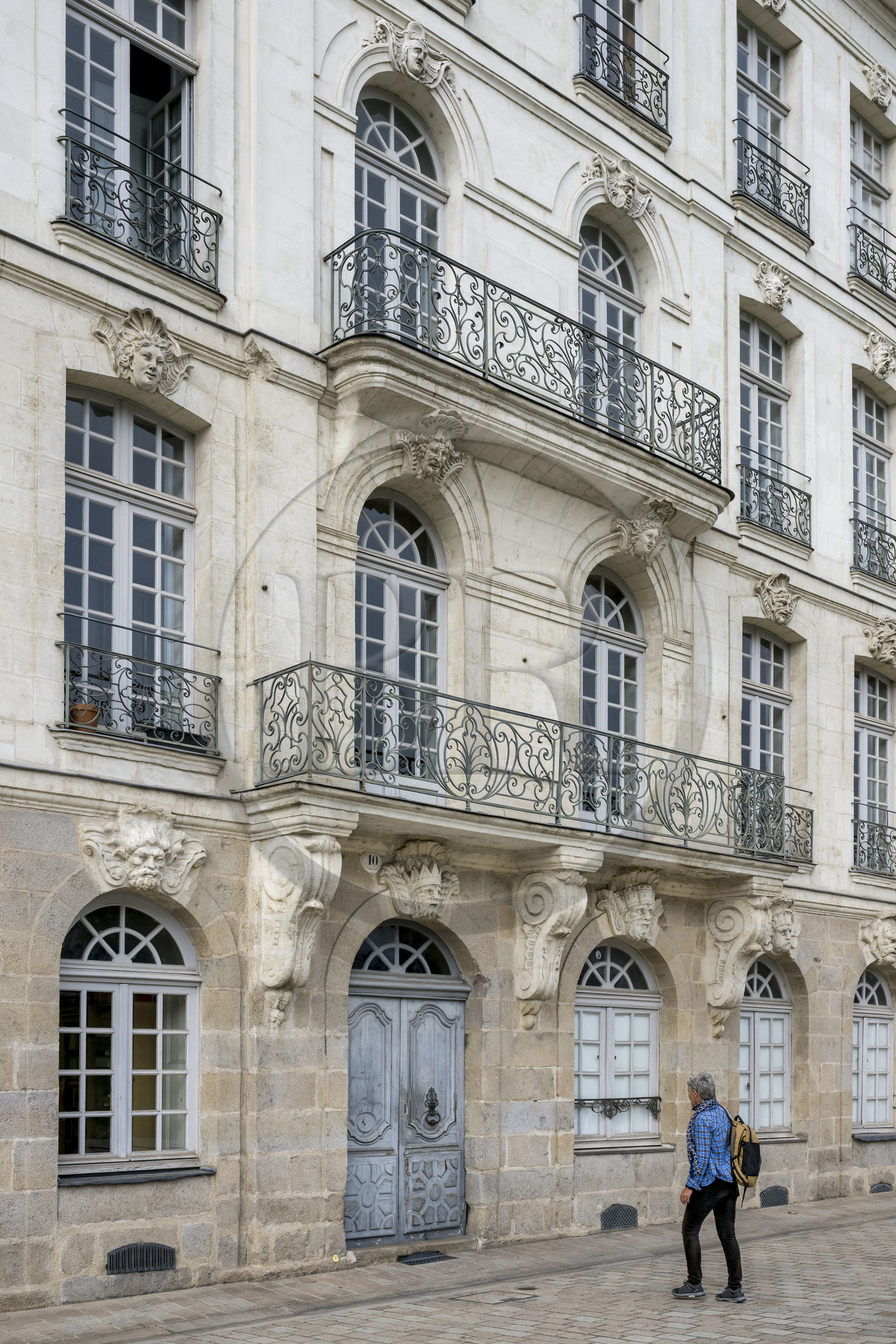 France, Loire-Atlantique (44), Nantes, maison d'armateur au 10 quai Turenne sur l'ancienne Ile Feydeau