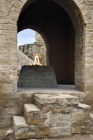 Azerbaïdjan, Bakou, Surakhany, Atashgah (Atechgah) ou Fire Temple (Temple du Feu), lieu de culte zoroastrien construit au XVIIIème siècle par une communauté indienne sur un site d'où sortait naturellement du gaz
