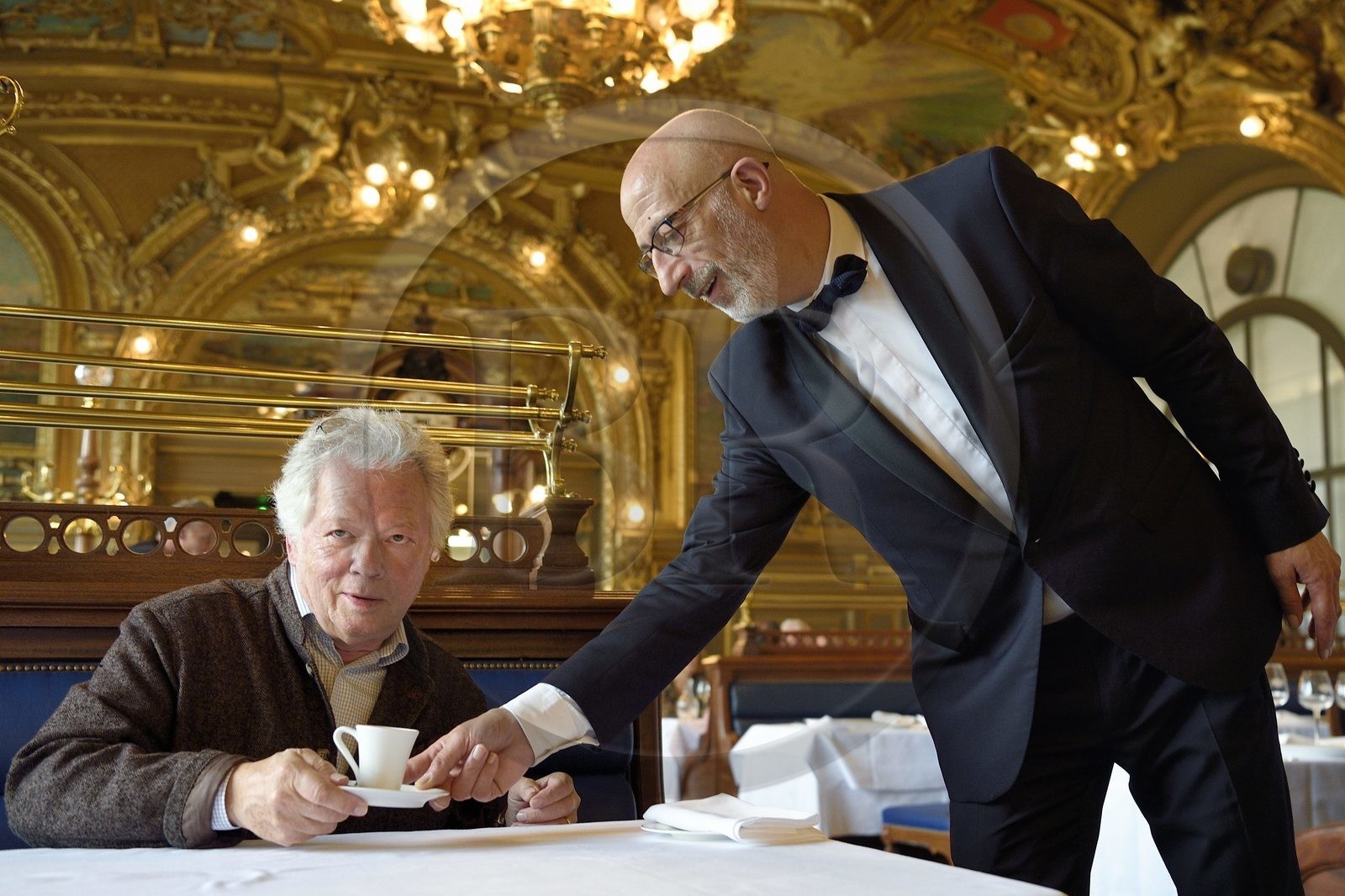 France, Paris, gare de Lyon (train station), restaurant Le Train bleu, Gilles Pudlowski