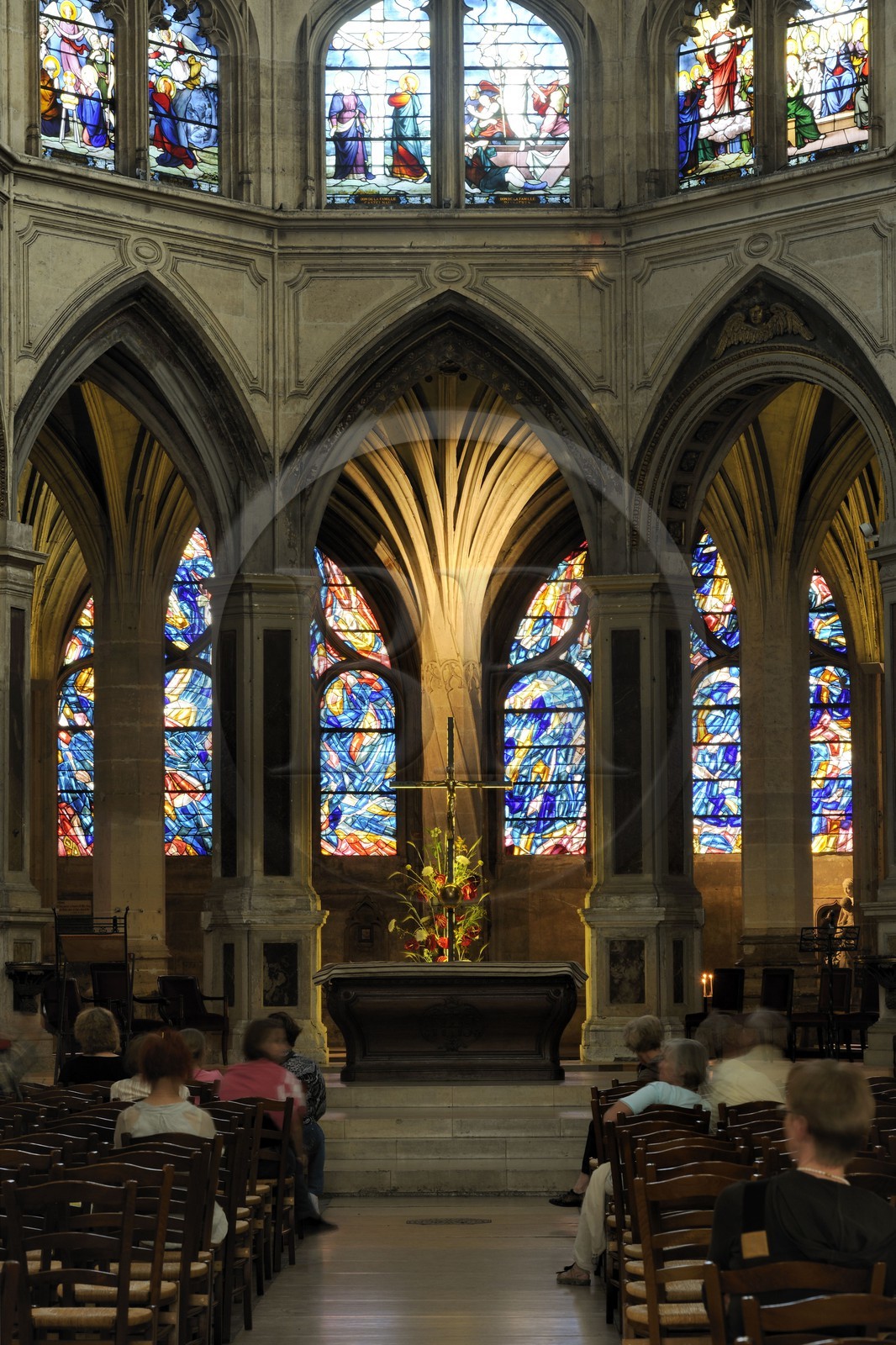 France, Paris, Saint-Séverin Chuch, the trunk column