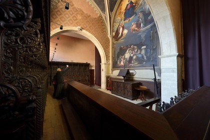 Croatia, Dalmatia, Dalmatian Coast, Zadar, church and Convent of St. Francis, room from 1393 in the church for the psalms choir where the Codex was