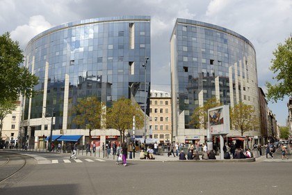 France, Rhône (69), Lyon, résidence étudiante les estudines le clip sur le cours Gambetta