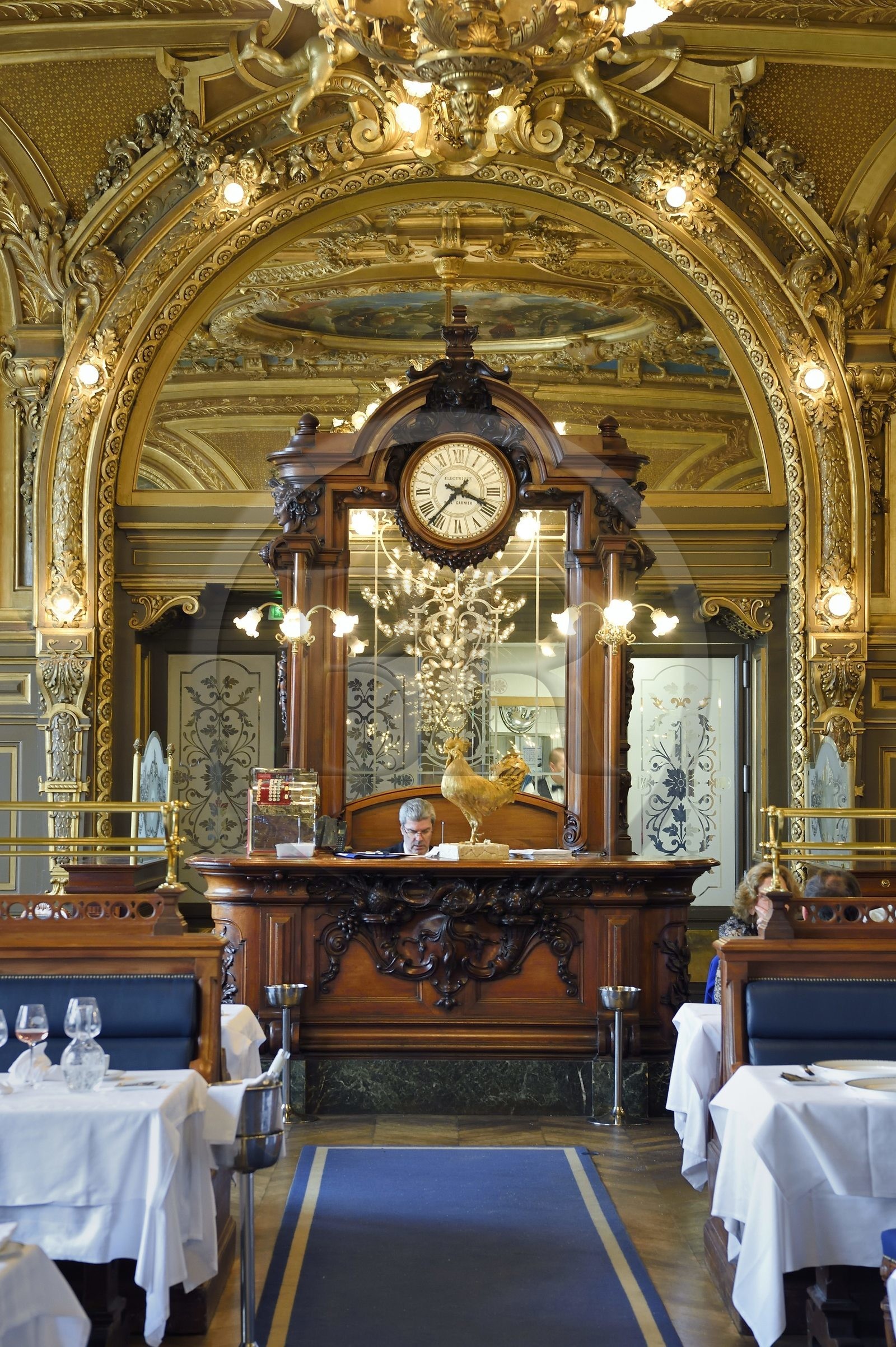 France, Paris, gare de Lyon (train station), restaurant Le Train bleu, Gilles Pudlowski