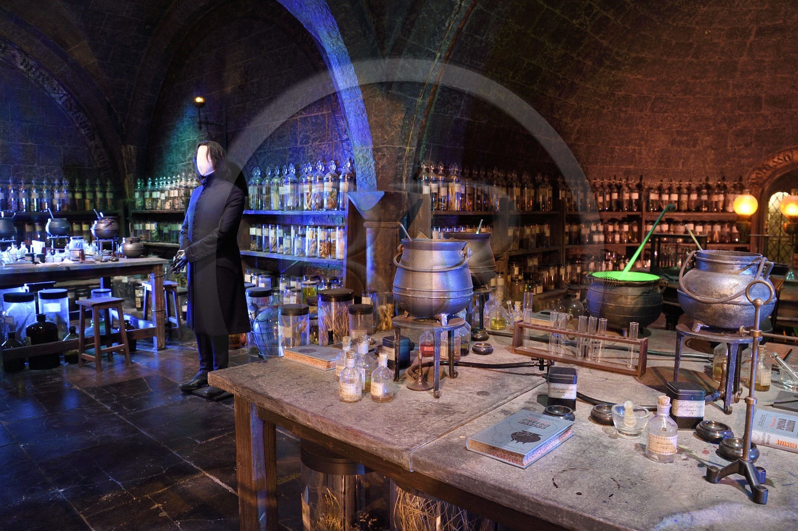 United Kingdom, Hertfordshire, Leavesden, Leavesden Film Studios, Harry Potter Studio Tour London, the scene of the eight Harry Potter movies' making of, magic potions classroom