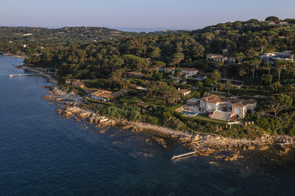 France, Var, Saint-Tropez, the Graniers path east of the city (aerial view)