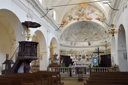 France, Corse-du-Sud (2A), Bonifacio, Ville Haute, l'église Saint Marie majeure