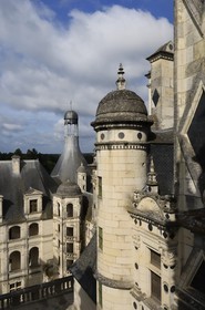France, Loir et Cher (41), Vallée de la Loire classée Patrimoine Mondial de l' UNESCO, château de Chambord, sur la terrasse du toit