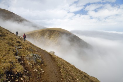 Azerbaijan, Quba (Guba) region, Greater Caucasus mountain range, hiking between the village of Giriz and Laza on Mount Gizilgaya