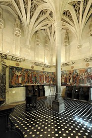 France, Paris, Musee du Moyen-Age (Middle Ages Museum), the former Hotel de Cluny, the Gothic chapel of the 15th century