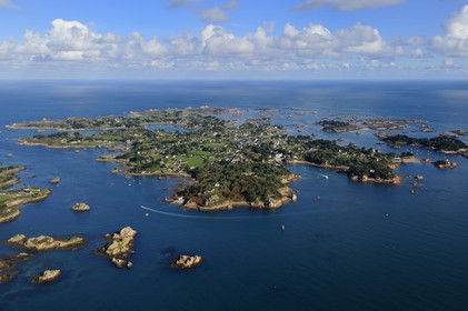 France, Côtes-d'Armor (22), Ile de Bréhat (vue aérienne)