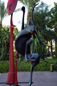 Morocco, High Atlas, Marrakech, Imperial city, Hivernage district, Hotel Sofitel Marrakech Palais Imperial, sculptures de l'Artiste Alain Gerez