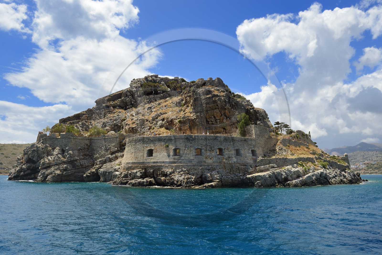 Greece, Crete, Agios Nikolaos region, Elounda, island Spinalonga Fort (Kalydon), Venetian fortress