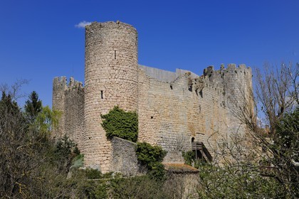 France, Aude (11), château du village cathare de Villerouge-Termenès au cœur des Corbières