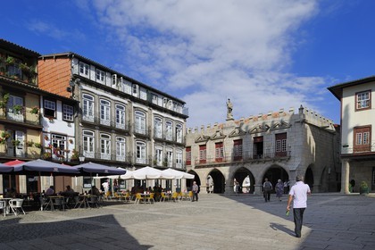 Portugal, Minho region, Guimaraes, town listed as World Heritage by UNESCO, former City Hall on Largo da Oliveira square