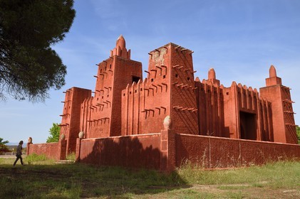 France, Var, Frejus, former Caïs camp, the Sudanese mosque Missiri completed in 1930, Djenne Mosque replica and included in the inventory additional historical