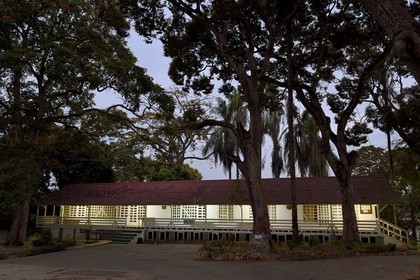 Gabon, Province du Moyen-Ogooué, Lambaréné, l'ancien Hopital Albert Schweitzer devenu musée, sa dernière maison