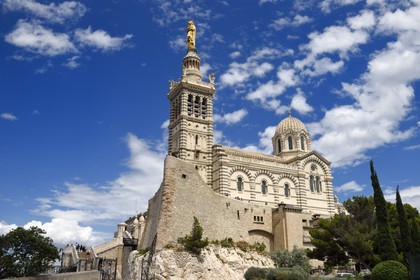 France, Bouches-du-Rhône (13), Marseille, basilique Notre-Dame de la Garde, éperon vestige de l'ancien fort