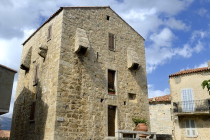 France, Corse du Sud, Alta Rocca, Sainte-Lucie-de-Tallano (Santa Lucia di Tallà), fortified house called Maison Giacomoni