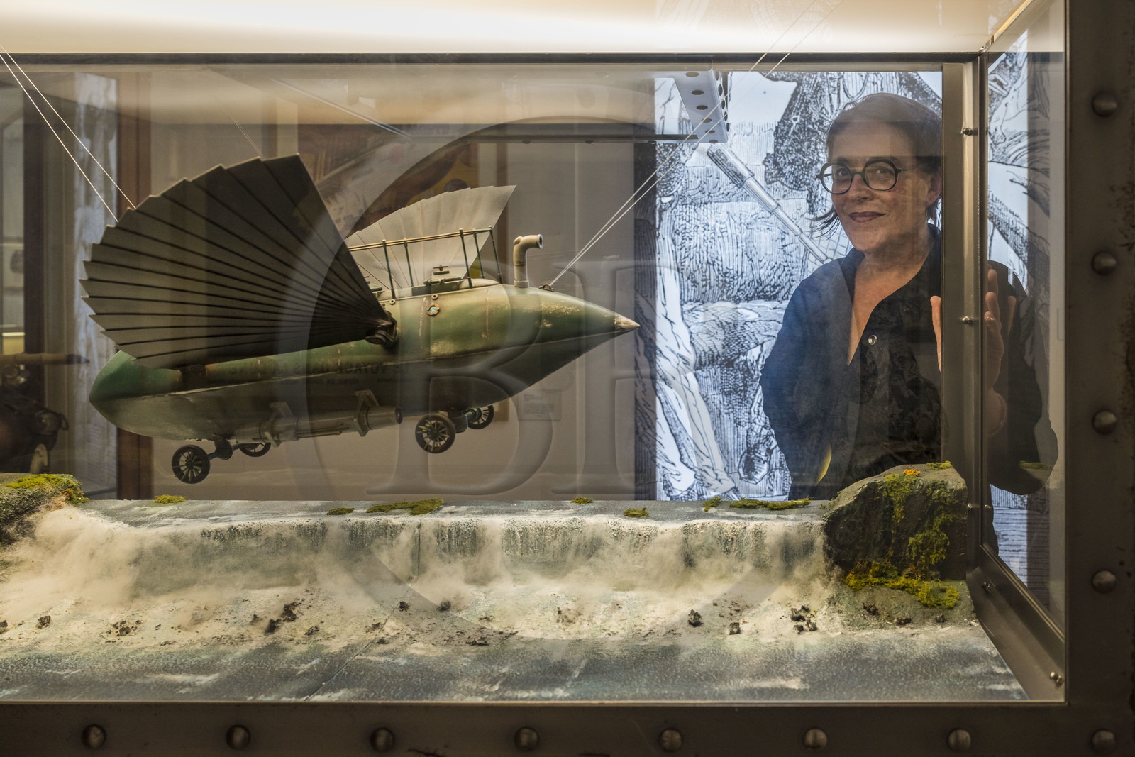 France, Loire-Atlantique (44), Nantes, quartier Chantenay, le musée Jules Verne, Marie Masson, la directrice du Musée et du projet de la Cité des Imaginaires