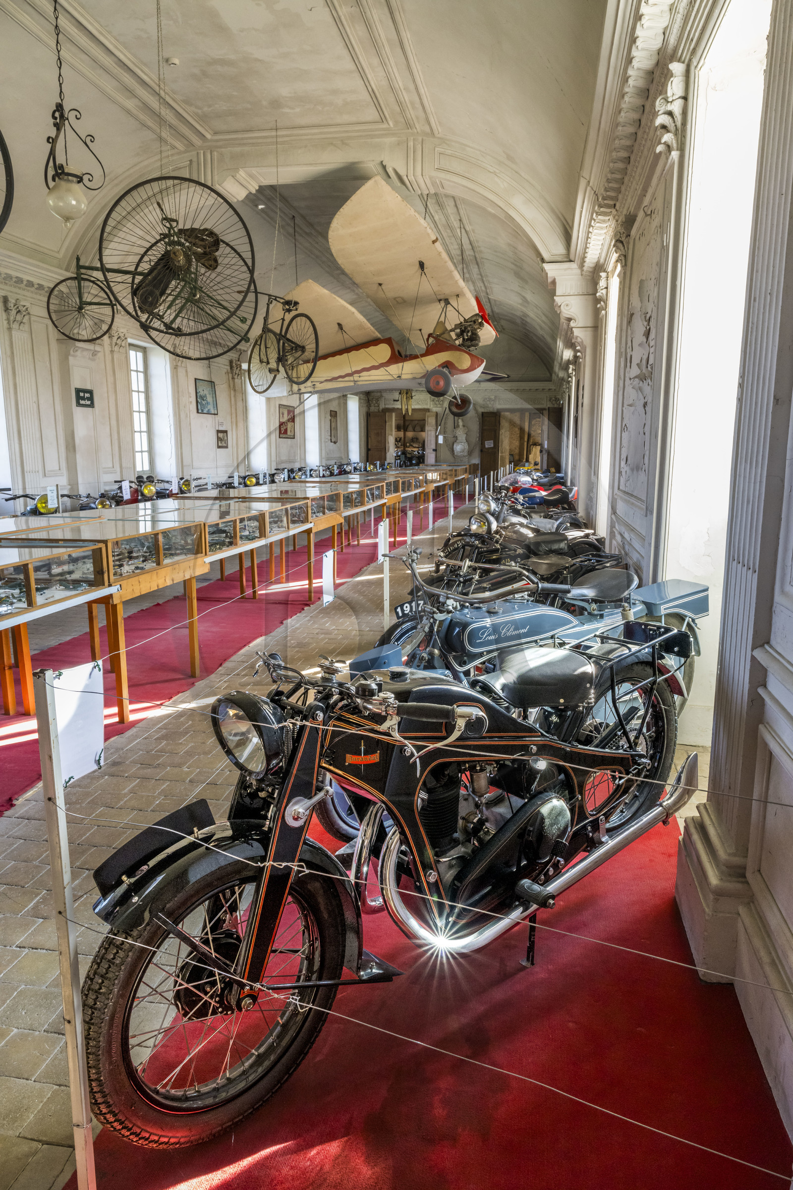 France, Cote d'Or, Côte de Beaune, Savigny-les-Beaune, the castle with museums and collections of fighter planes, Abarth racing cars, motorcycles, straddle tractors, models, fire trucks