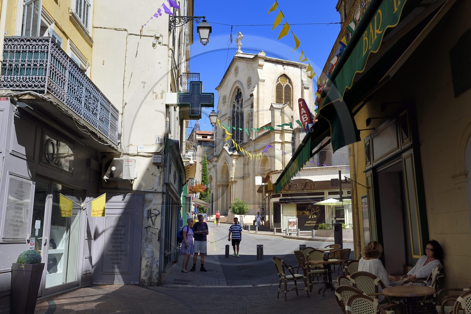 France, Var (83), Draguignan, l'église Saint Michel dans la vieille ville, rue Cisson