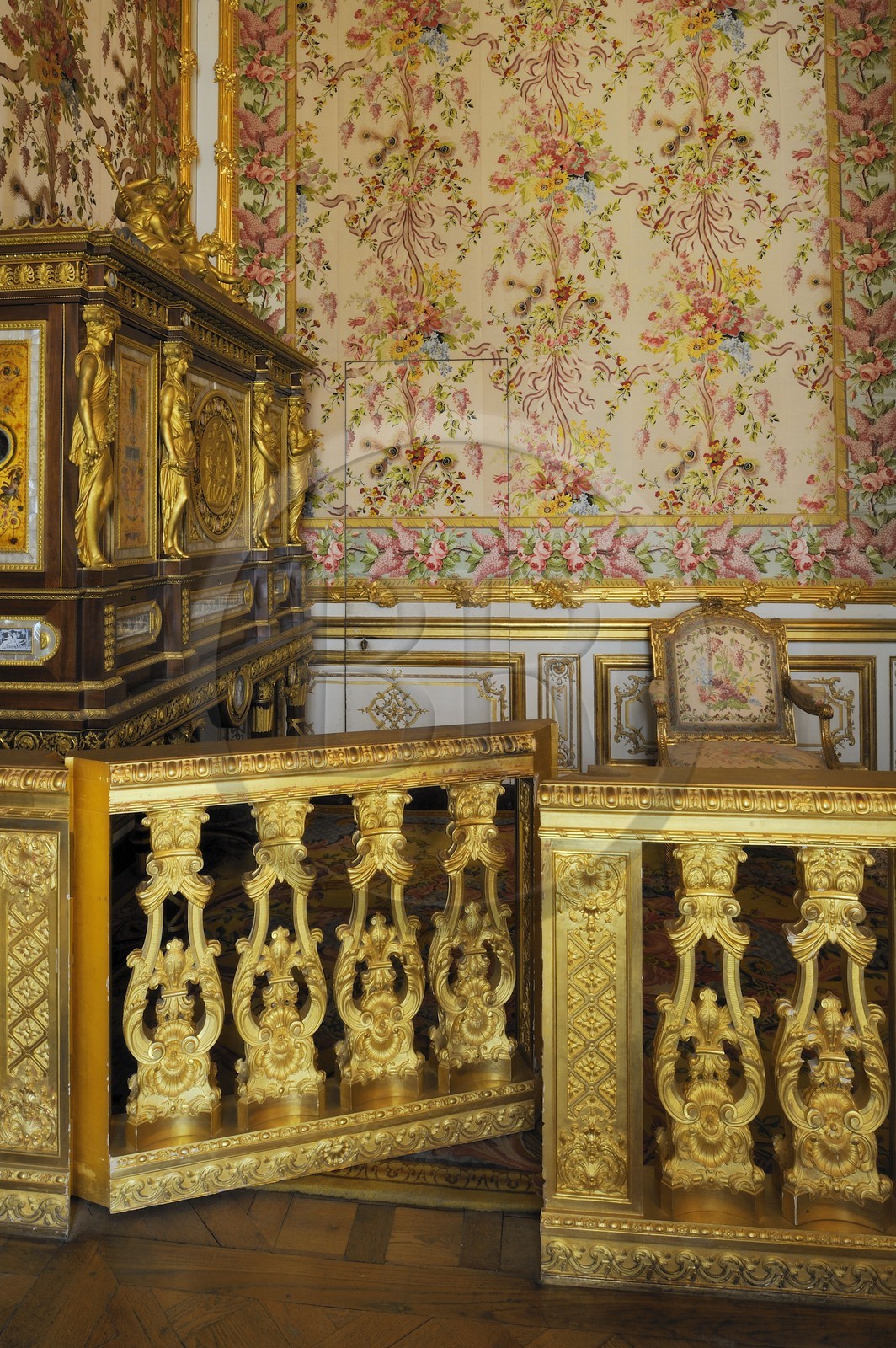 France, Yvelines (78), château de Versailles, classé Patrimoine Mondial de l'UNESCO, les Grands Appartements, la chambre de la Reine
