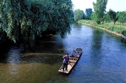 France, Bas-Rhin (67), région d'Ehnwihr, le batelier du Ried, P. Unterstock transportant un cycliste à Ebermünster