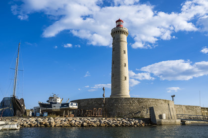 France, Herault, Sète, the lighthouse of the Mole Saint-Louis