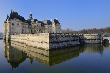 France, Seine-et-Marne (77), Maincy, le château de Vaux-le-Vicomte, la façade nord