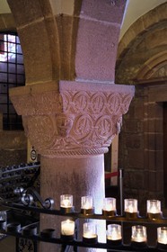 France, Bas Rhin, Mont Saint Odile, Mont Sainte-Odile Abbey also known as Hohenburg Abbey, chapel of the cross