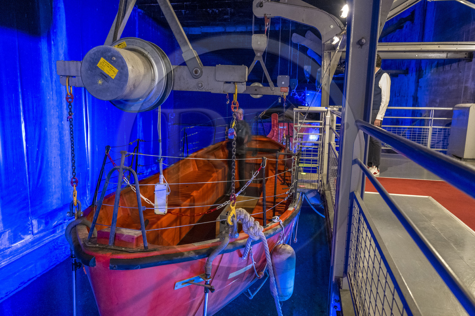 France, Loire-Atlantique (44), Saint-Nazaire, l'Escal'Atlantic dans l'ancienne base sous-marine allemande fait revivre le monde des transatlantiques
