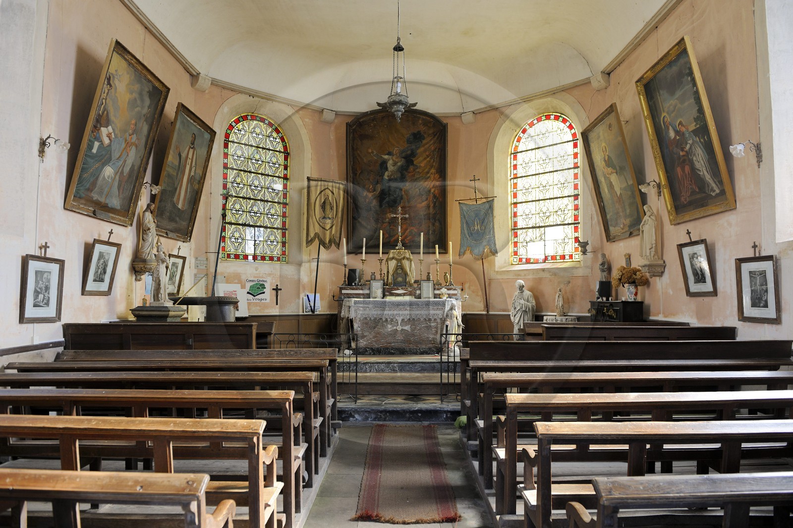 France, Vosges (88), Manufacture Royale de Bains-les-Bains, la chapelle