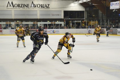 France, Haute Savoie, Morzine, ice hockey game from the Morzine-Avoriaz Hockey Club called the Penguins