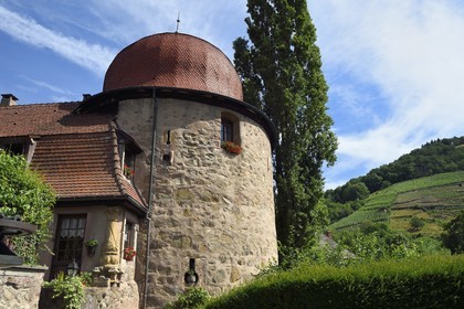 France, Haut-Rhin (68), Route des vins d'Alsace, Thann, la Tour des sorcières (XIVe siècle)