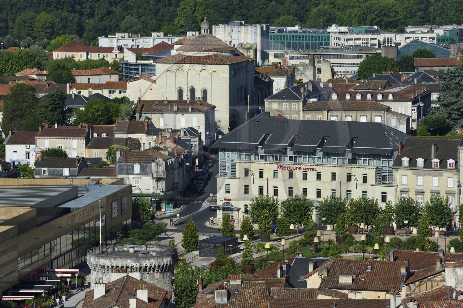 France, Dordogne, White Perigord, Perigueux, district of La Cité or also of Vesone, Saint-Etienne-de-la-Cité church