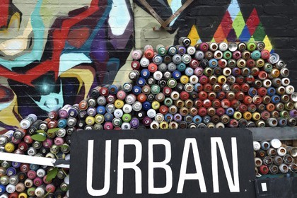 Germany, Berlin, RAW Tempel, the Mecca of the urban and free art between Revaler Strasse and the railroad station Warschauer Strasse, artist's studio in the alternative space Urban Spree