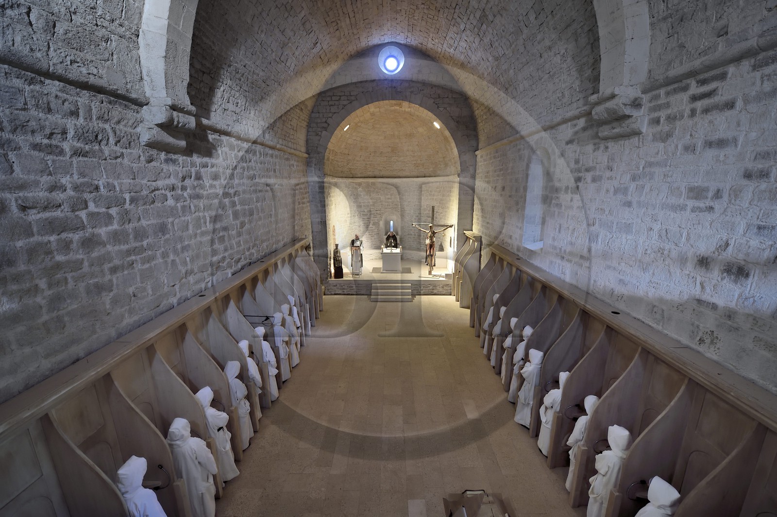 France, Var (83), Massif des Maures, Collobrières, chartreuse de la Verne, office des moniales de Bethléem