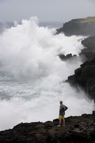 France, île de la Réunion, pointe de Bretagne (ou au sel), tempête sur la côte ouest