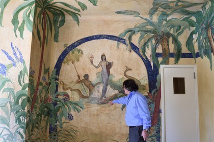 France, Alpes-Maritimes (06), Cannes, fresques de la salle à manger dans la villa Domergue, Frédéric Ballester