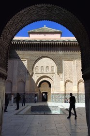 Morocco, High Atlas, Marrakech, Imperial city, Medina listed as World Heritage by UNESCO, Ali Ben Youssef Medersa (Koranic school)