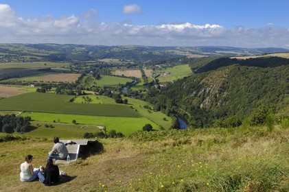 France, Calvados, Suisse normande (Norman Switzerland), Clecy, the Orne river valley seen from the Road of the Crests