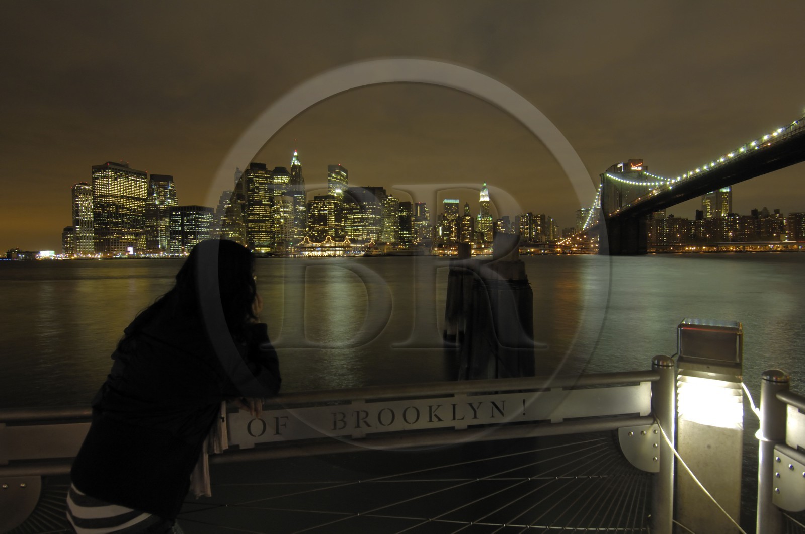 Etats-Unis, New York, Manhattan, le Pont de Brooklyn et le sud de Manhattan