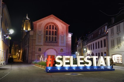 France, Bas-Rhin (67), Selestat, la Bibliothèque Humaniste réaménagée par l'architecte Rudy Ricciotti