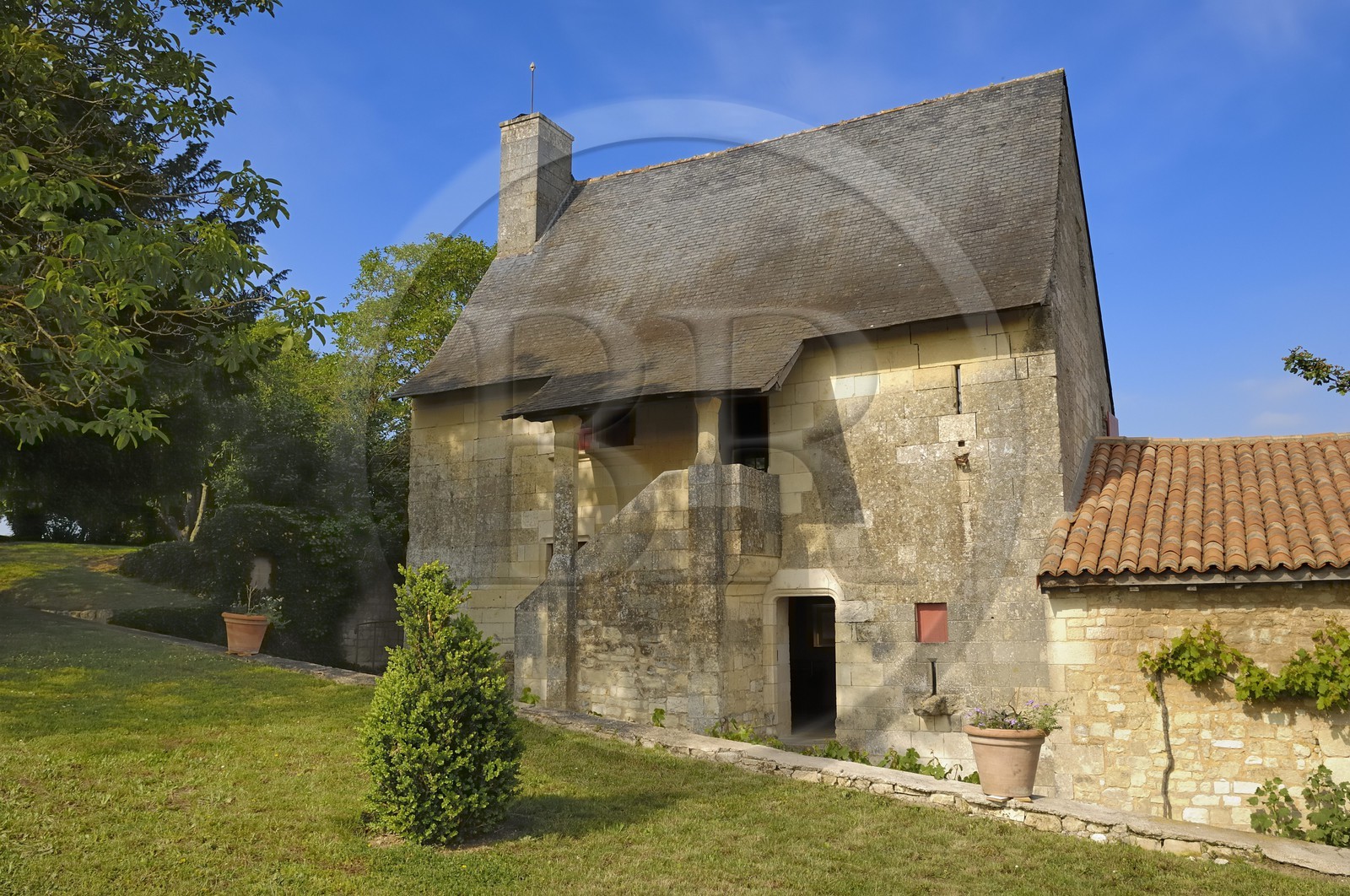 France, Indre-et-Loire (37), Vallée de la Loire classée Patrimoine Mondial de l' UNESCO,  Seuilly, La Devinière, maison de François Rabelais