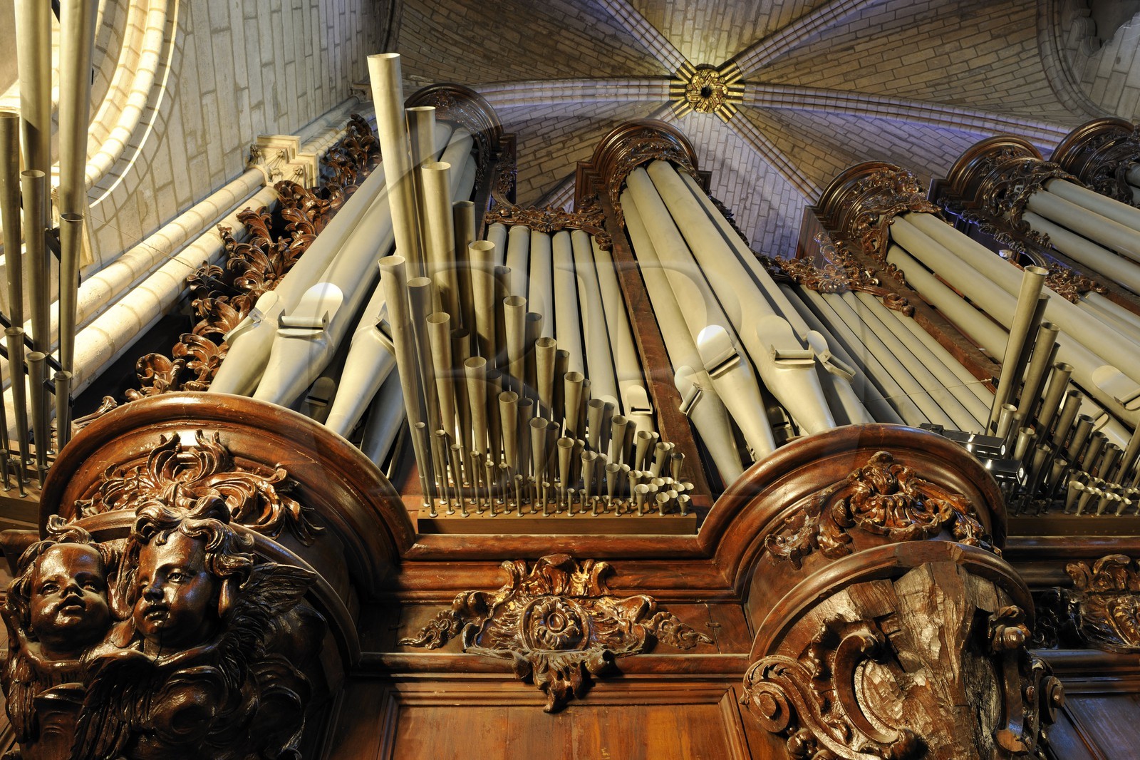 France, Paris (75), île de la Cité, la cathédrale Notre-Dame, l'orgue
