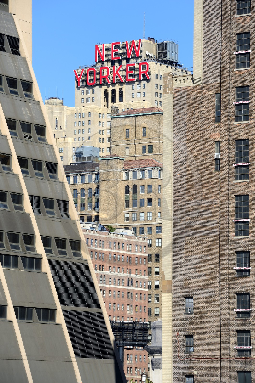 United States, New York, Manhattan, New Yorker hotel at the corner of 8th Avenue and 34th Street