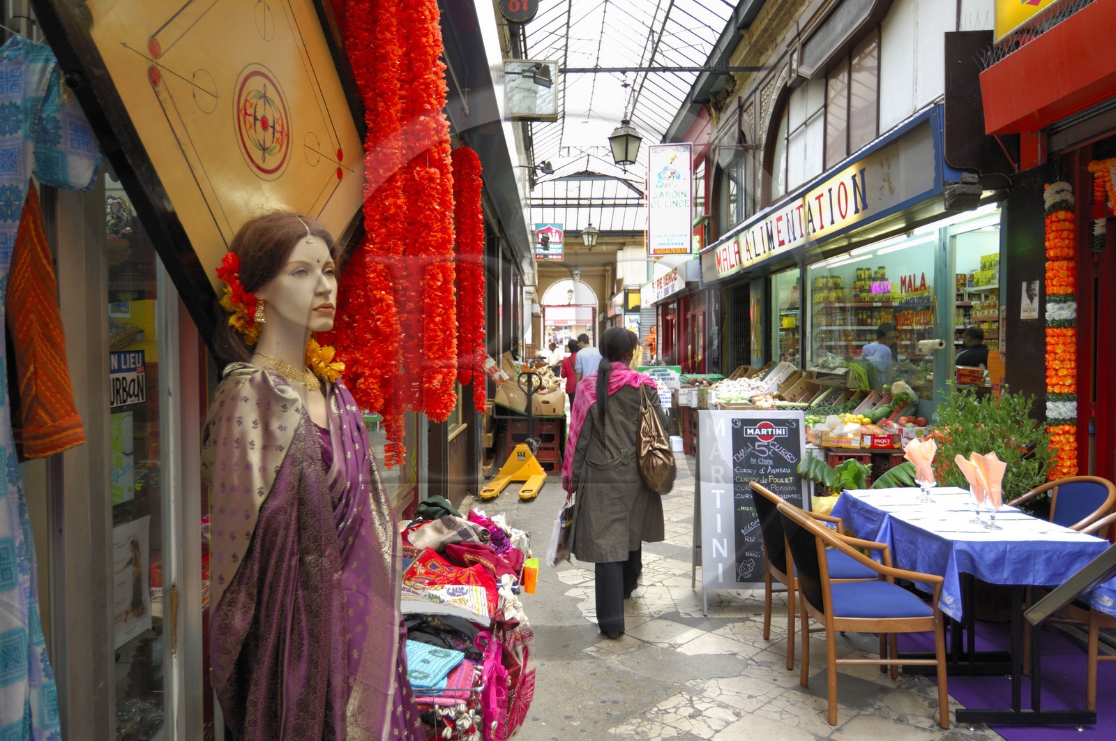 France, Paris (75), le passage Brady et son athmosphere indienne